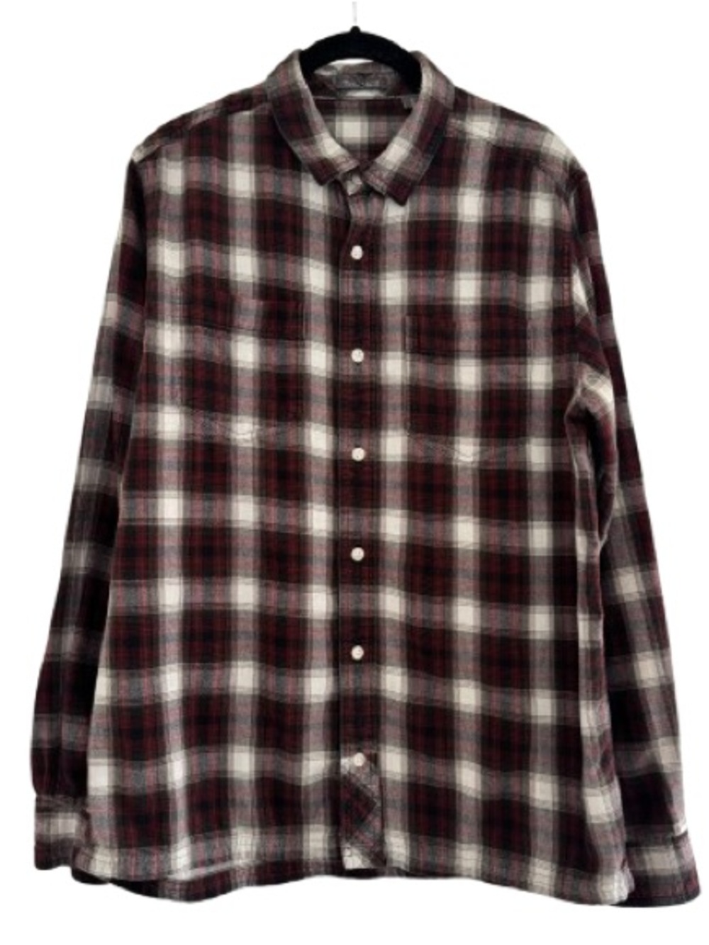 Toad&Co. Flannagan Shirt Long Sleeve Button Down Red White Plaid Organic Cotton